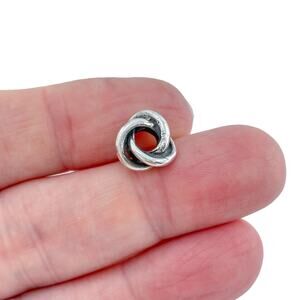 Vintage Sterling Silver 925 Love Knot Spacer Charm